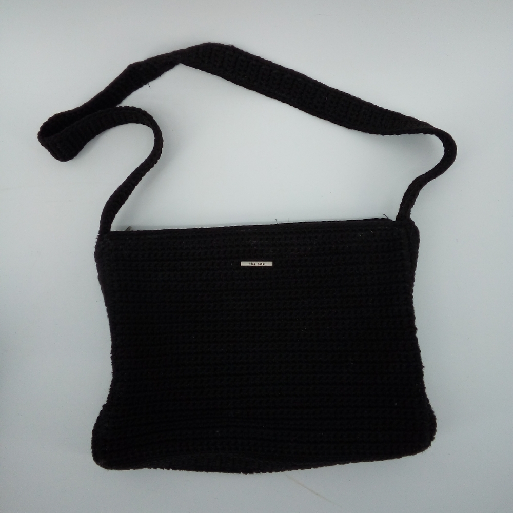 The SAK Black Knit Leather Trio Bundle Small Medium Shoulder Bags Bag Casual - Picture 4 of 16
